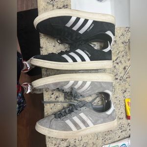 Two Addias Campus size 9 - used black and grey